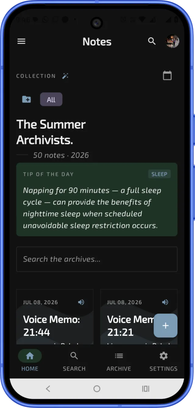 Notes app screenshot 1