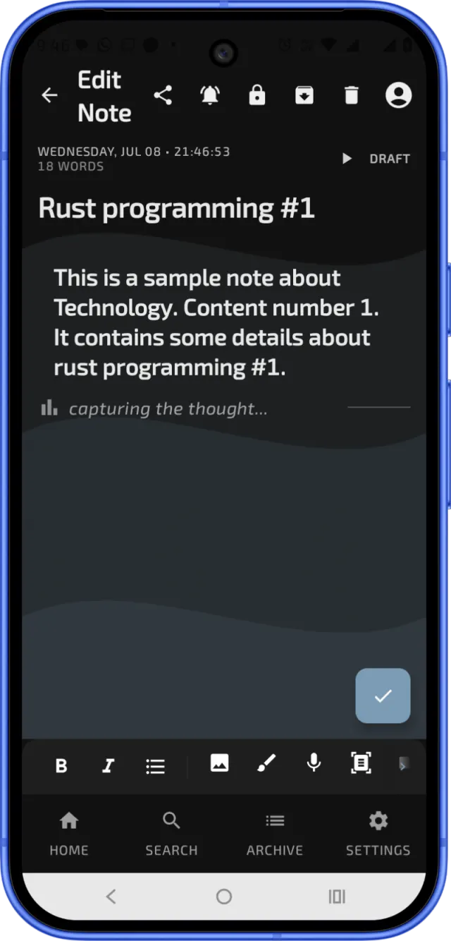Notes app screenshot 2